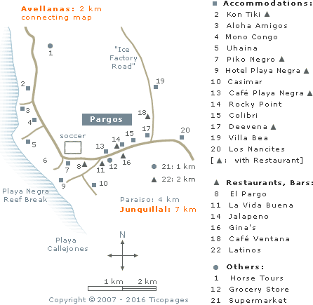 Map of Playa Negra
